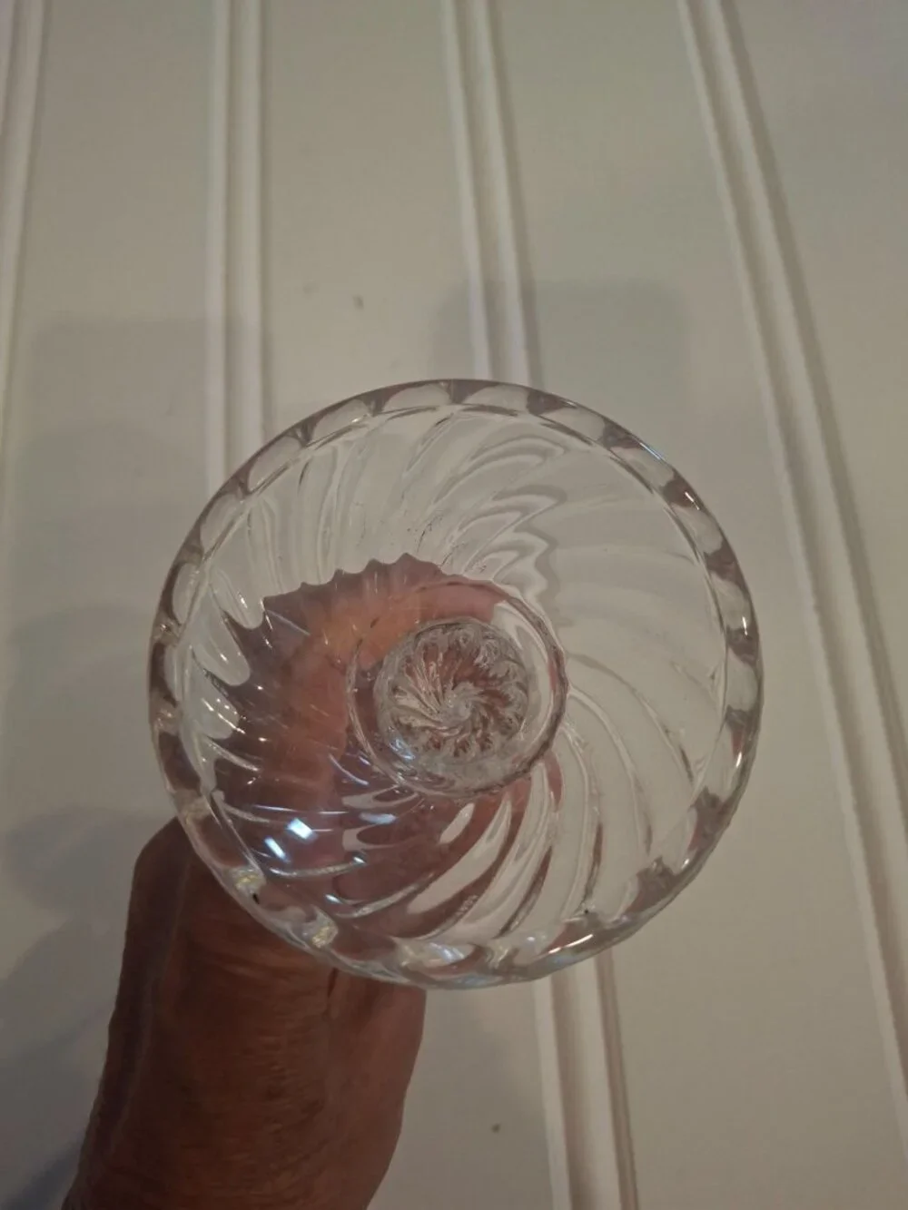 Vintage Clear Glass Candlestick 6